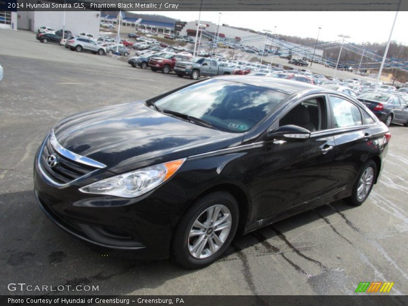 Phantom Black Metallic / Gray 2014 Hyundai Sonata GLS
