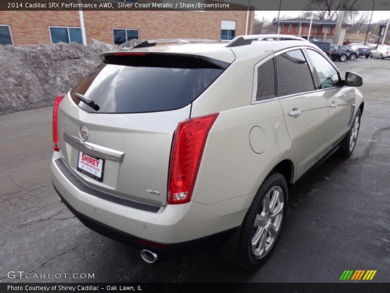 Silver Coast Metallic / Shale/Brownstone 2014 Cadillac SRX Performance AWD