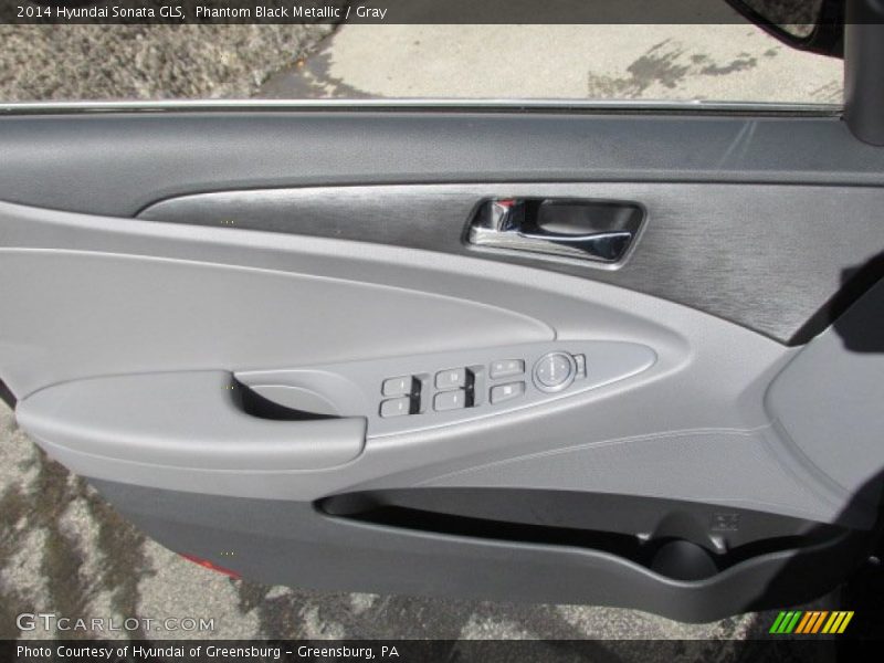 Phantom Black Metallic / Gray 2014 Hyundai Sonata GLS