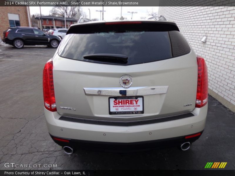 Silver Coast Metallic / Shale/Brownstone 2014 Cadillac SRX Performance AWD