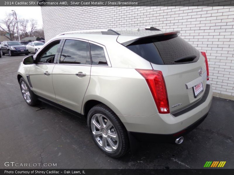 Silver Coast Metallic / Shale/Brownstone 2014 Cadillac SRX Performance AWD