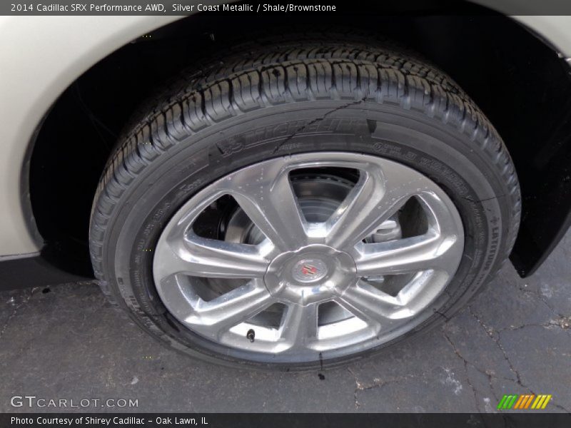Silver Coast Metallic / Shale/Brownstone 2014 Cadillac SRX Performance AWD