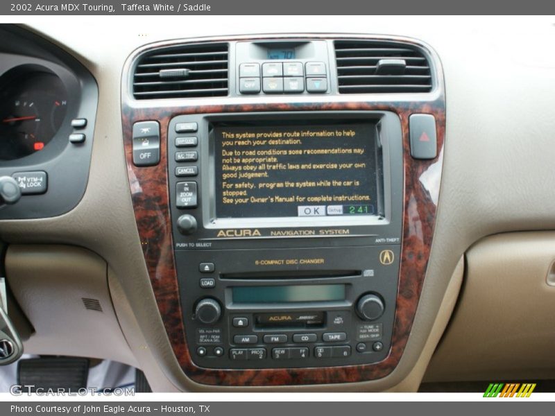 Taffeta White / Saddle 2002 Acura MDX Touring
