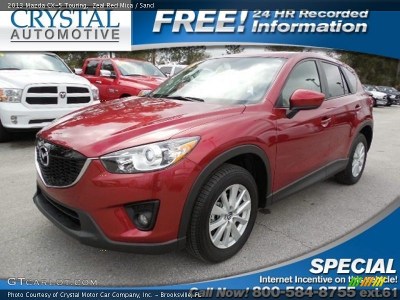 Zeal Red Mica / Sand 2013 Mazda CX-5 Touring