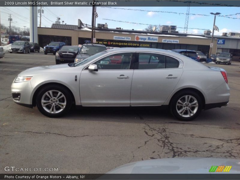 Brilliant Silver Metallic / Charcoal Black 2009 Lincoln MKS Sedan