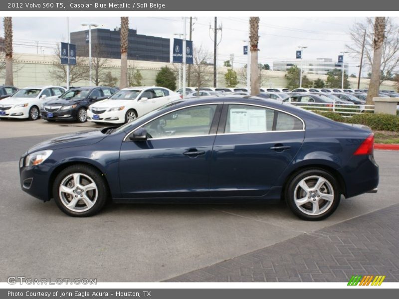 Caspian Blue Metallic / Soft Beige 2012 Volvo S60 T5