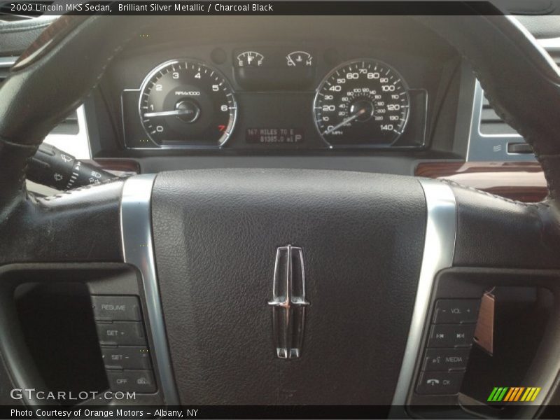 Brilliant Silver Metallic / Charcoal Black 2009 Lincoln MKS Sedan
