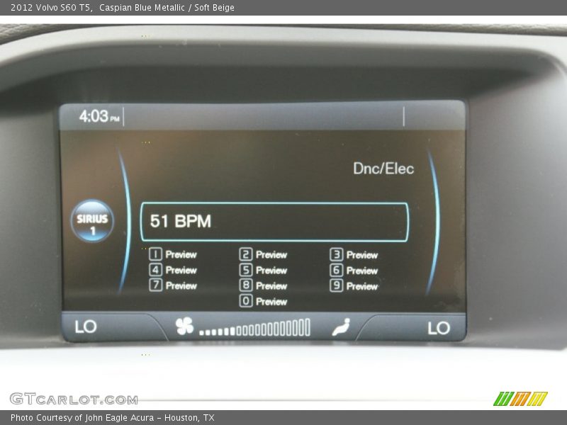 Caspian Blue Metallic / Soft Beige 2012 Volvo S60 T5