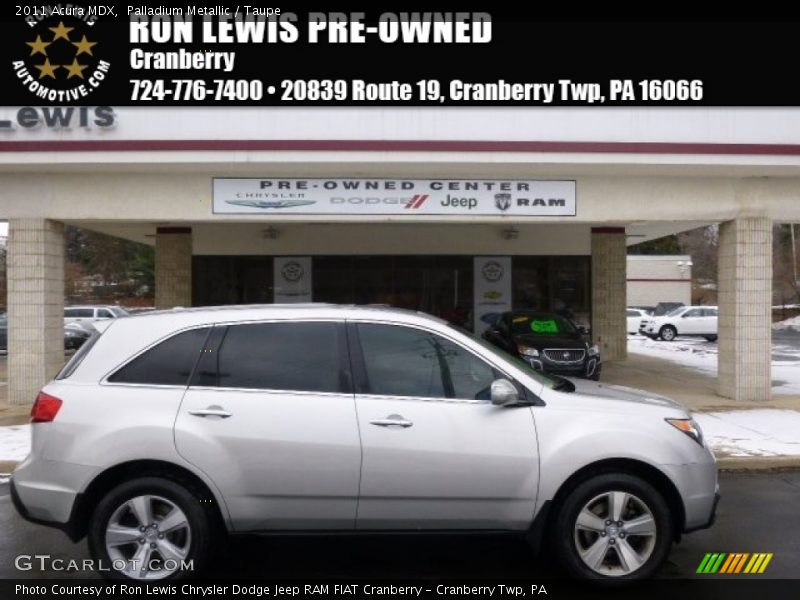 Palladium Metallic / Taupe 2011 Acura MDX