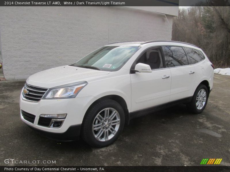 White / Dark Titanium/Light Titanium 2014 Chevrolet Traverse LT AWD