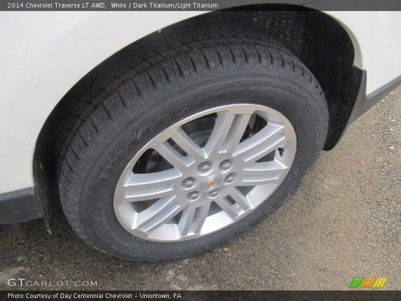 White / Dark Titanium/Light Titanium 2014 Chevrolet Traverse LT AWD