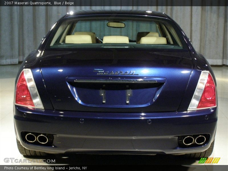 2007 Maserati Quattroporte, Blue / Beige, Rear - 2007 Maserati Quattroporte 