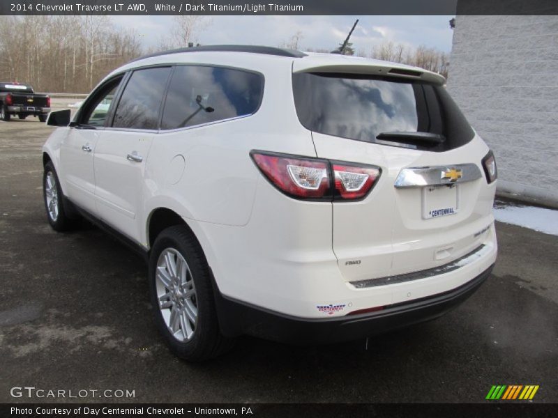 White / Dark Titanium/Light Titanium 2014 Chevrolet Traverse LT AWD