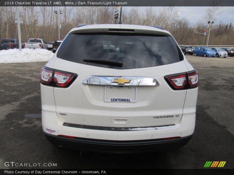 White / Dark Titanium/Light Titanium 2014 Chevrolet Traverse LT AWD