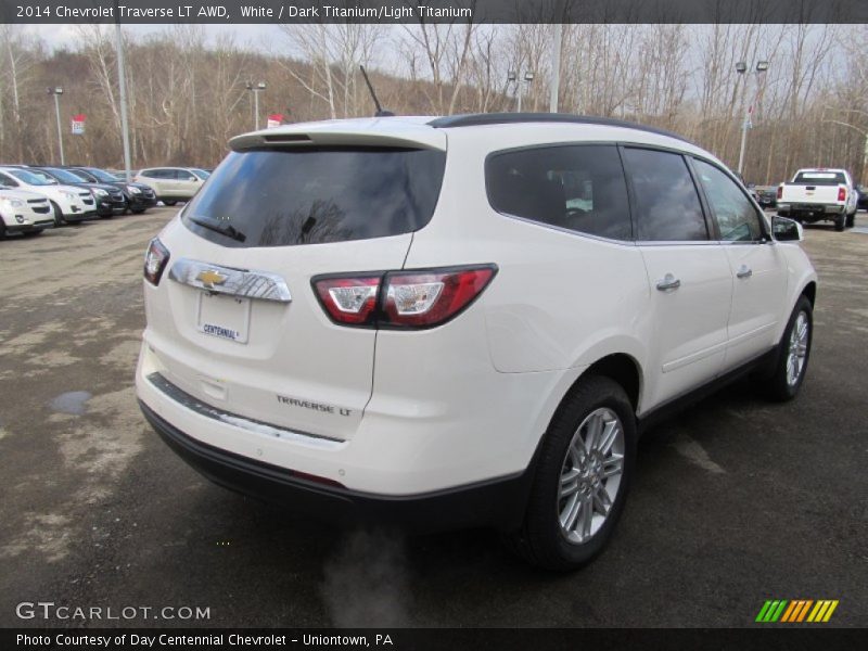 White / Dark Titanium/Light Titanium 2014 Chevrolet Traverse LT AWD