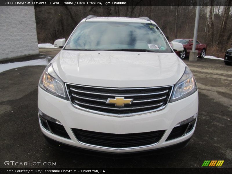 White / Dark Titanium/Light Titanium 2014 Chevrolet Traverse LT AWD