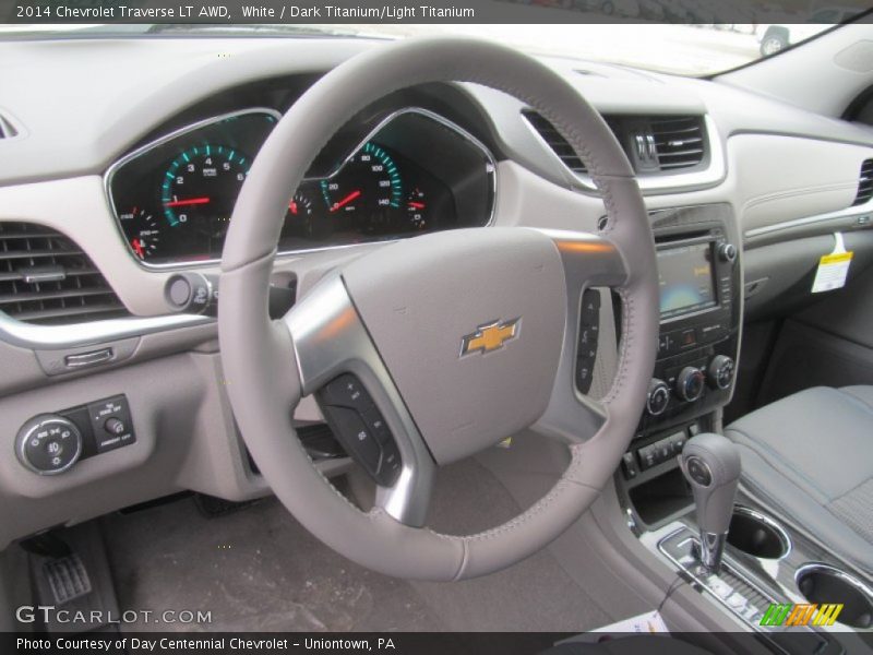White / Dark Titanium/Light Titanium 2014 Chevrolet Traverse LT AWD