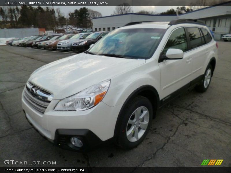 Satin White Pearl / Ivory 2014 Subaru Outback 2.5i Premium
