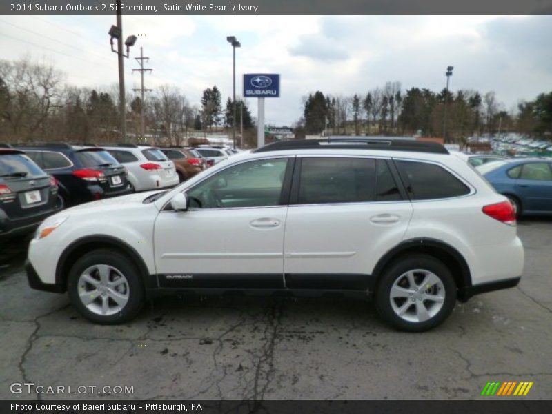 Satin White Pearl / Ivory 2014 Subaru Outback 2.5i Premium