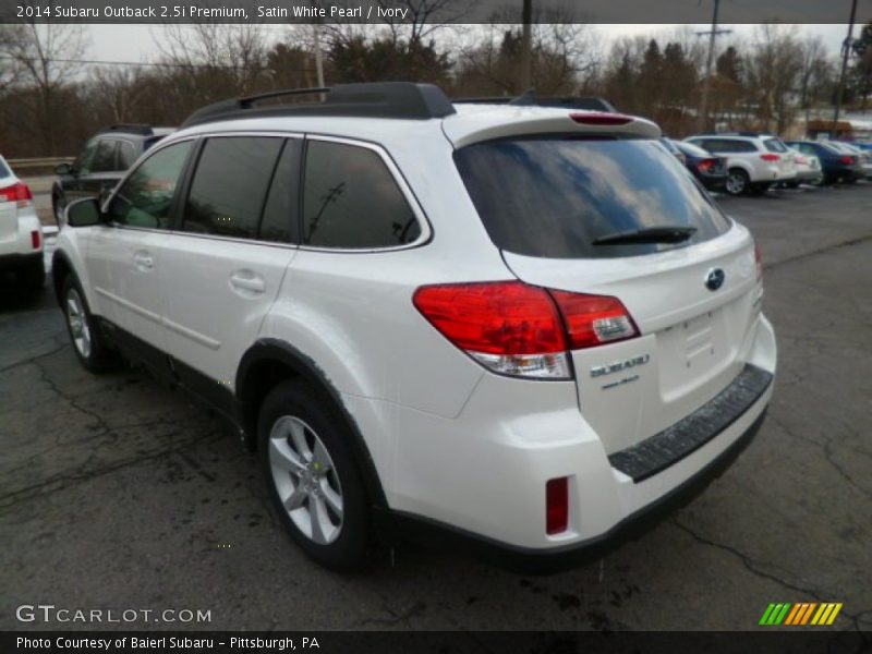 Satin White Pearl / Ivory 2014 Subaru Outback 2.5i Premium
