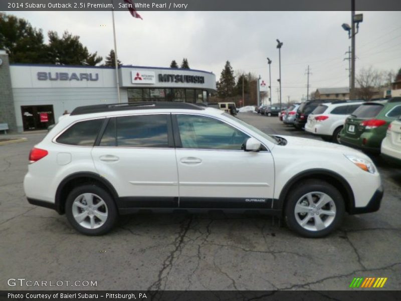 Satin White Pearl / Ivory 2014 Subaru Outback 2.5i Premium