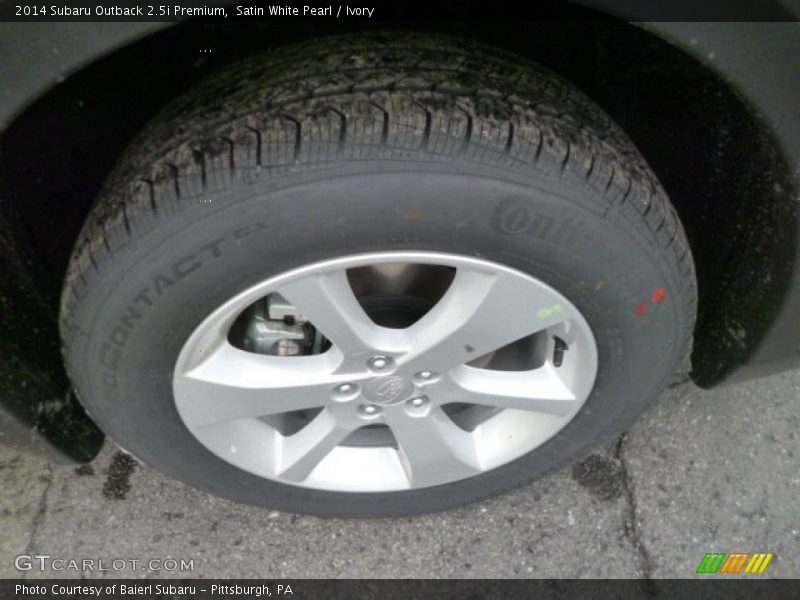 Satin White Pearl / Ivory 2014 Subaru Outback 2.5i Premium