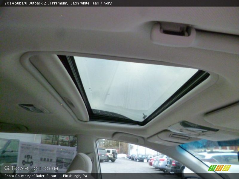 Satin White Pearl / Ivory 2014 Subaru Outback 2.5i Premium