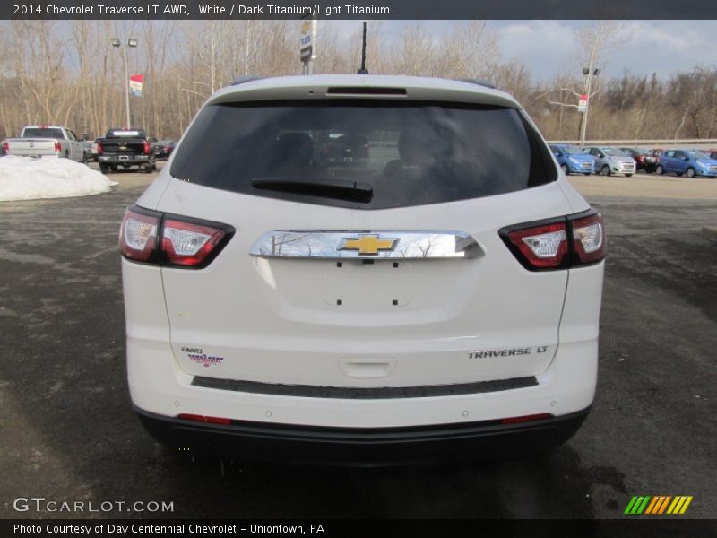 White / Dark Titanium/Light Titanium 2014 Chevrolet Traverse LT AWD