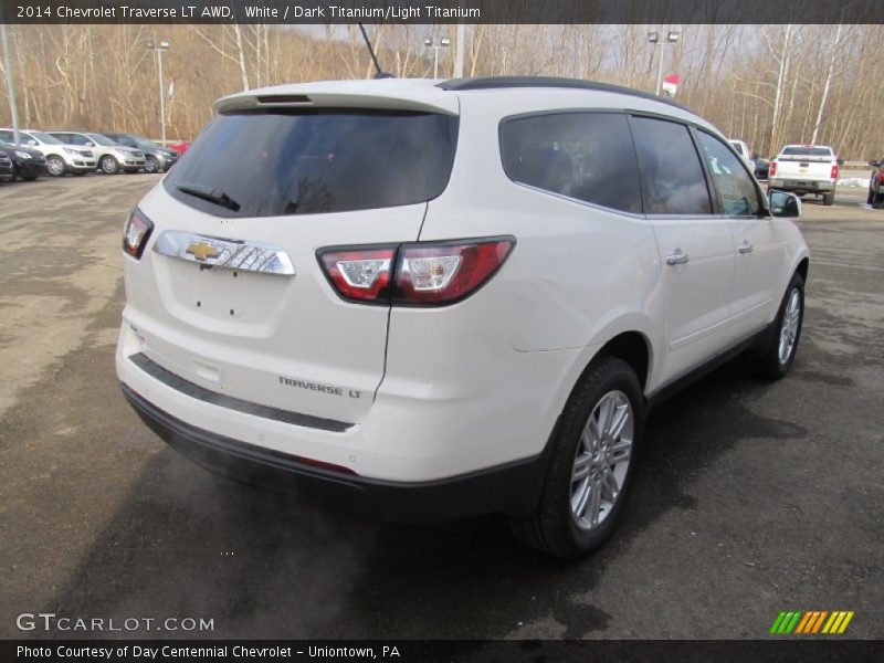 White / Dark Titanium/Light Titanium 2014 Chevrolet Traverse LT AWD