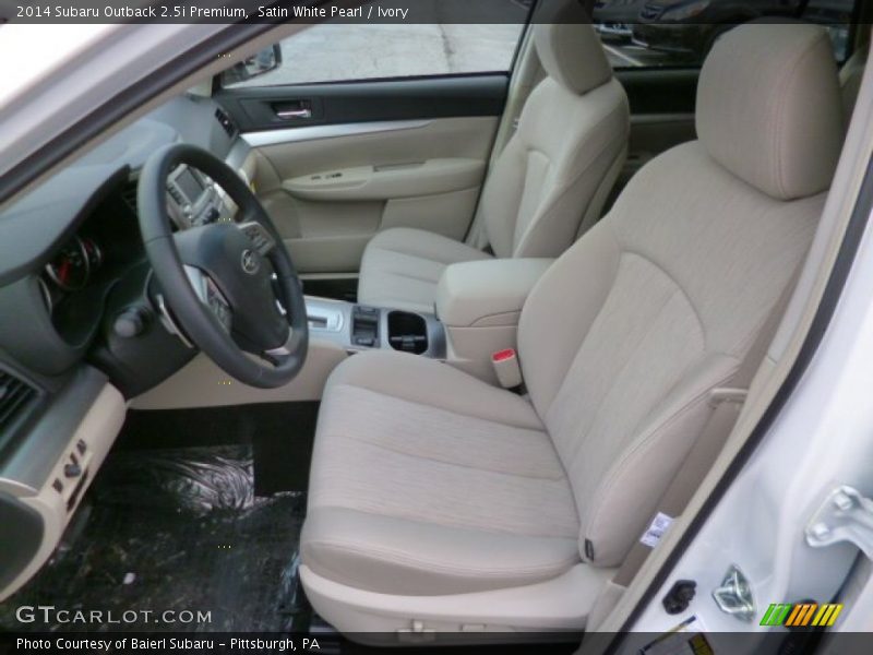 Satin White Pearl / Ivory 2014 Subaru Outback 2.5i Premium