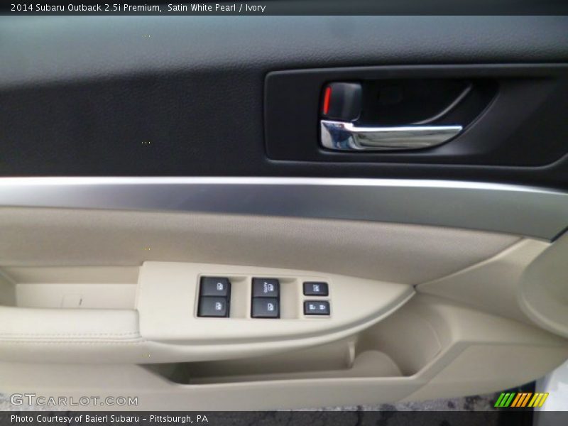 Satin White Pearl / Ivory 2014 Subaru Outback 2.5i Premium