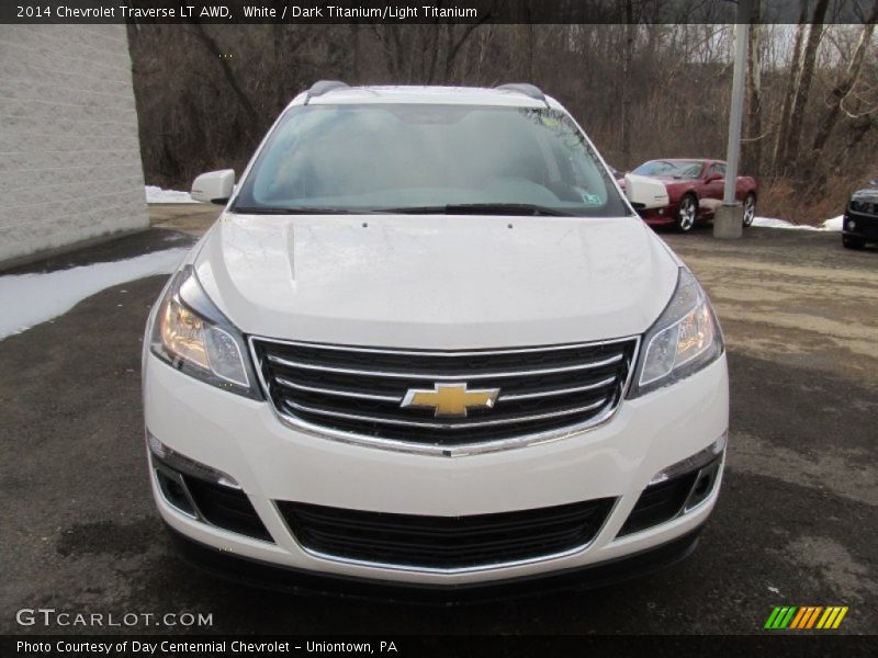 White / Dark Titanium/Light Titanium 2014 Chevrolet Traverse LT AWD