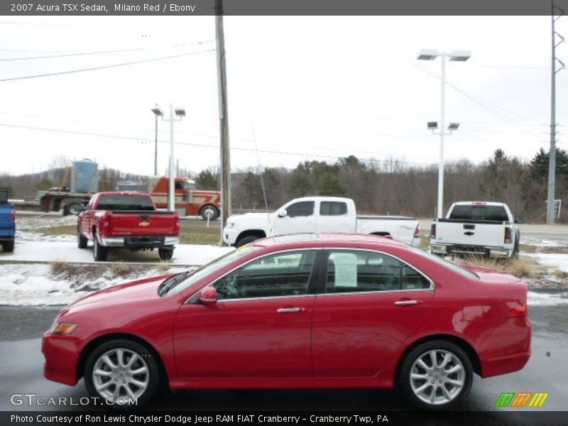Milano Red / Ebony 2007 Acura TSX Sedan
