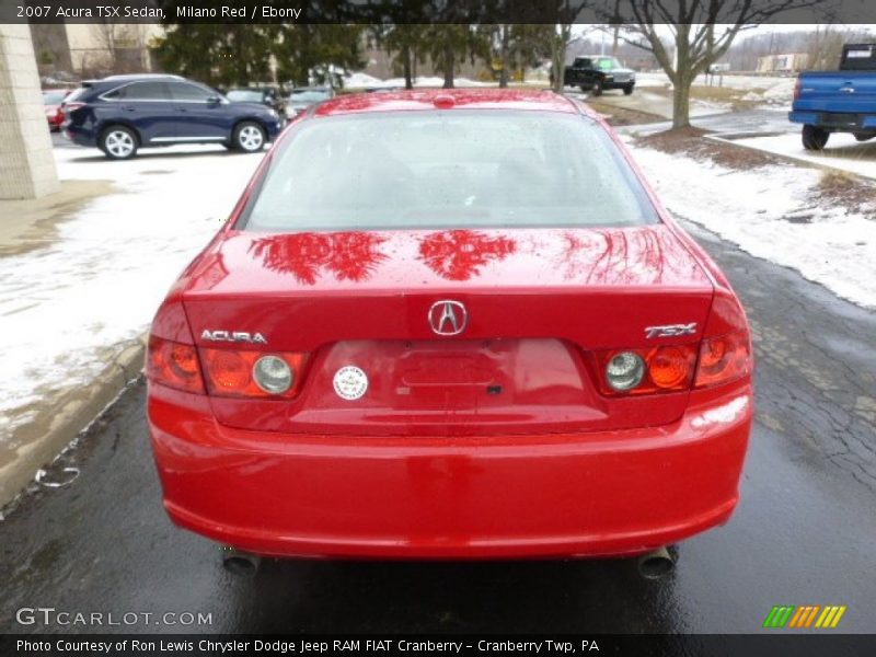 Milano Red / Ebony 2007 Acura TSX Sedan