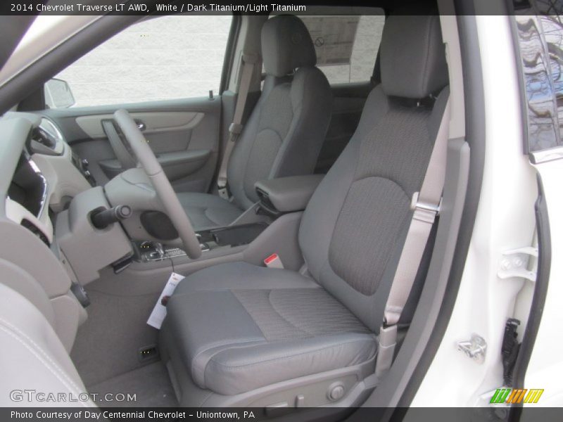 White / Dark Titanium/Light Titanium 2014 Chevrolet Traverse LT AWD