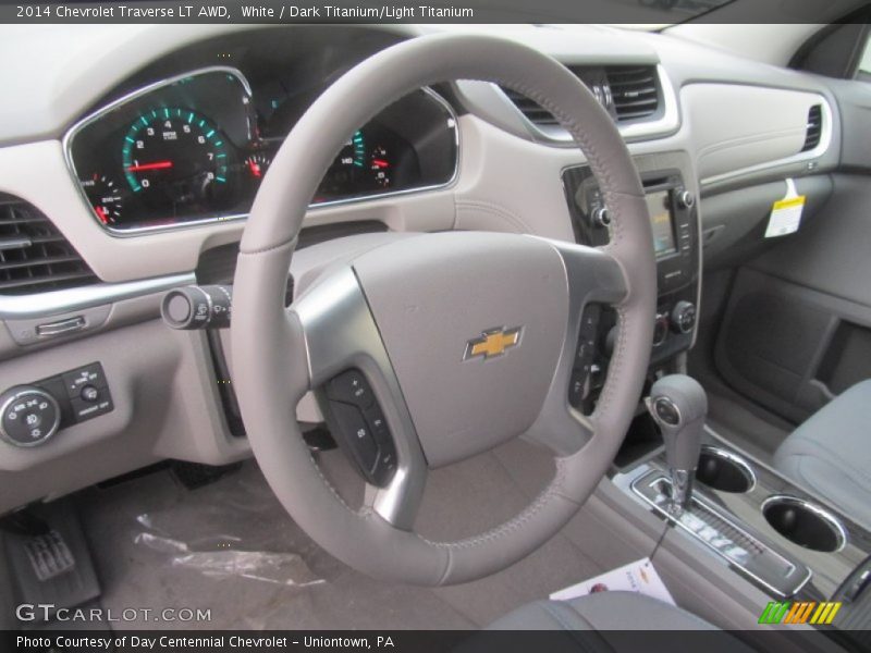 White / Dark Titanium/Light Titanium 2014 Chevrolet Traverse LT AWD