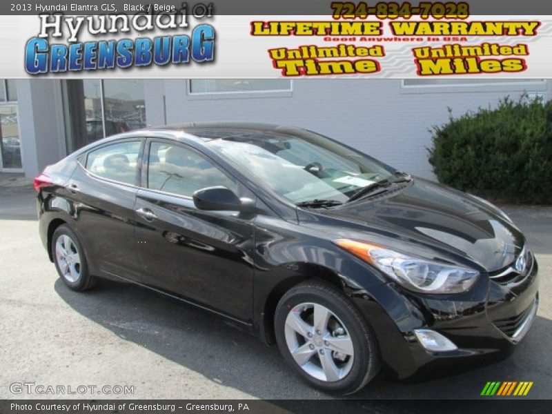 Black / Beige 2013 Hyundai Elantra GLS