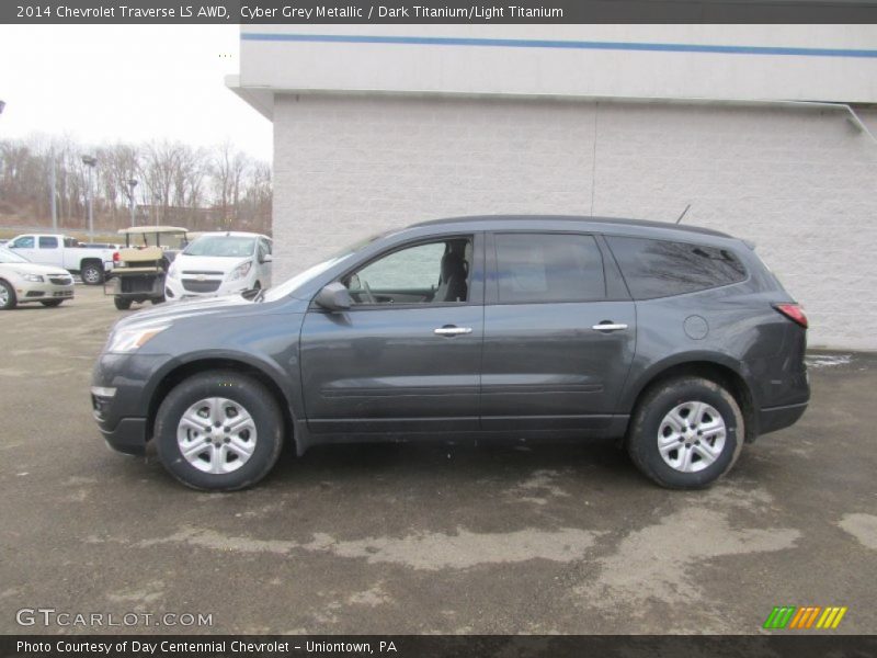 Cyber Grey Metallic / Dark Titanium/Light Titanium 2014 Chevrolet Traverse LS AWD