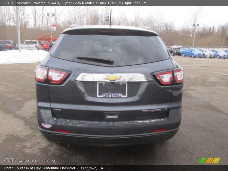 Cyber Grey Metallic / Dark Titanium/Light Titanium 2014 Chevrolet Traverse LS AWD
