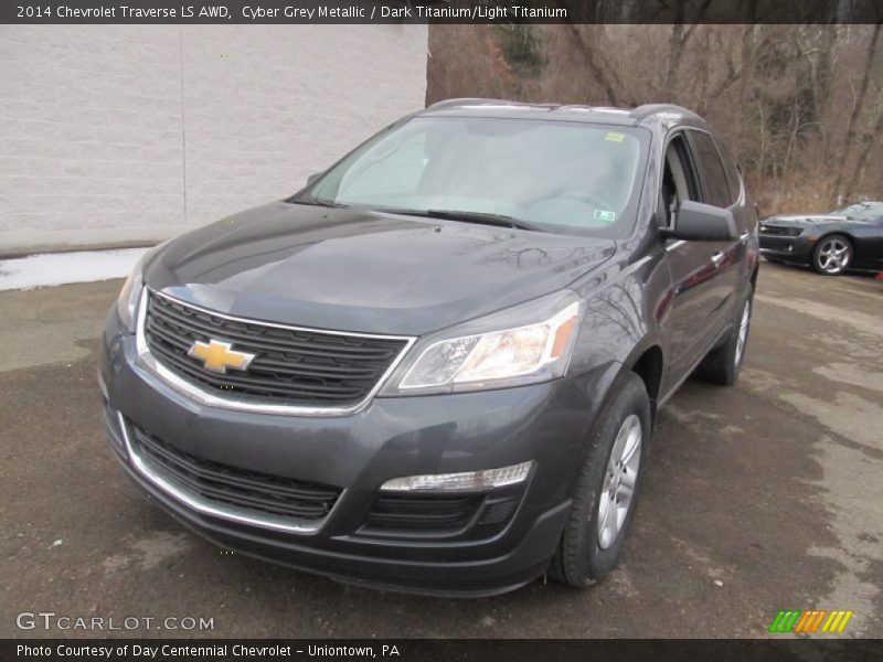 Cyber Grey Metallic / Dark Titanium/Light Titanium 2014 Chevrolet Traverse LS AWD