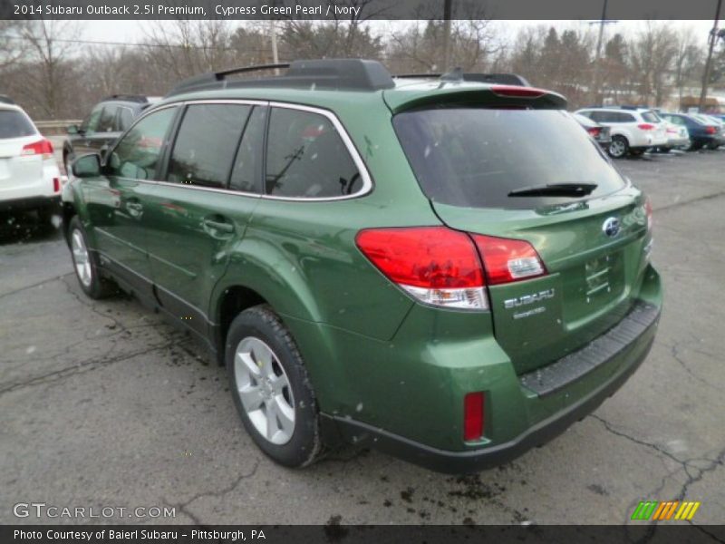 Cypress Green Pearl / Ivory 2014 Subaru Outback 2.5i Premium