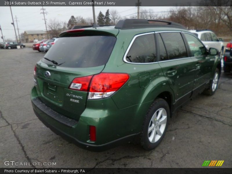 Cypress Green Pearl / Ivory 2014 Subaru Outback 2.5i Premium