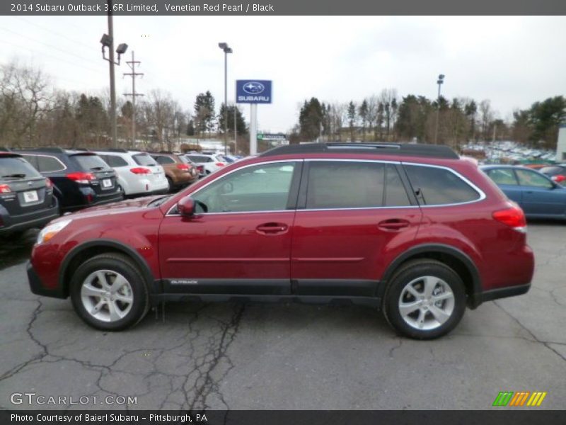 Venetian Red Pearl / Black 2014 Subaru Outback 3.6R Limited