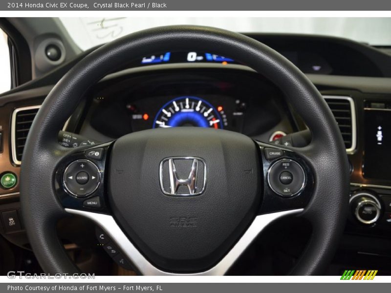 Crystal Black Pearl / Black 2014 Honda Civic EX Coupe