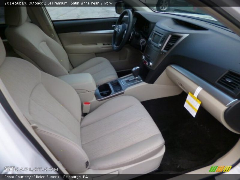 Satin White Pearl / Ivory 2014 Subaru Outback 2.5i Premium
