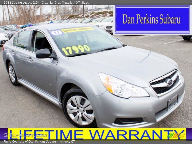 Graphite Gray Metallic / Off-Black 2011 Subaru Legacy 2.5i