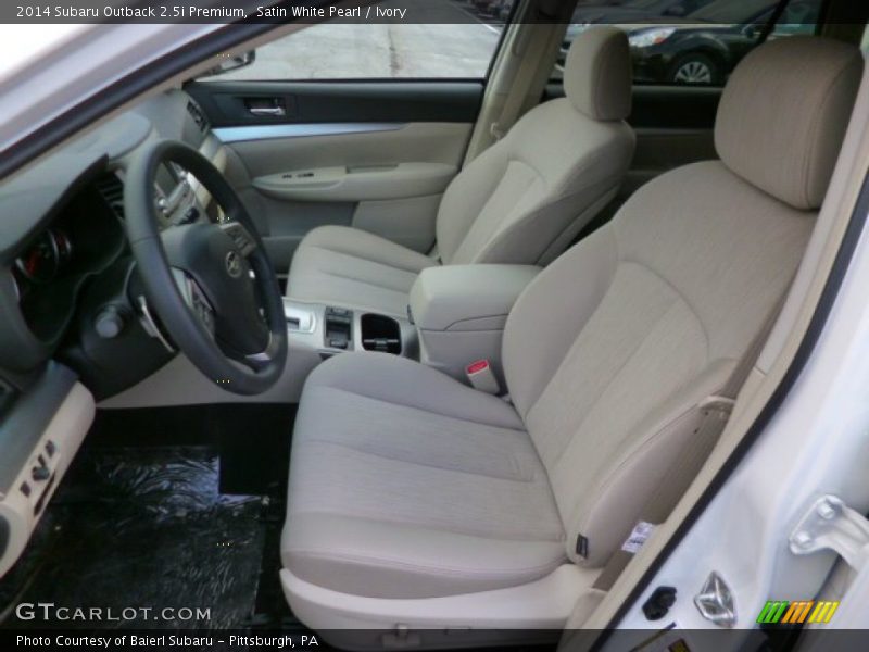Satin White Pearl / Ivory 2014 Subaru Outback 2.5i Premium