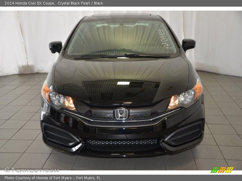 Crystal Black Pearl / Black 2014 Honda Civic EX Coupe