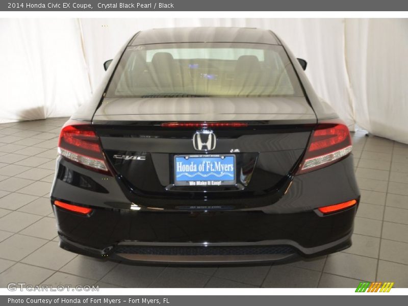 Crystal Black Pearl / Black 2014 Honda Civic EX Coupe