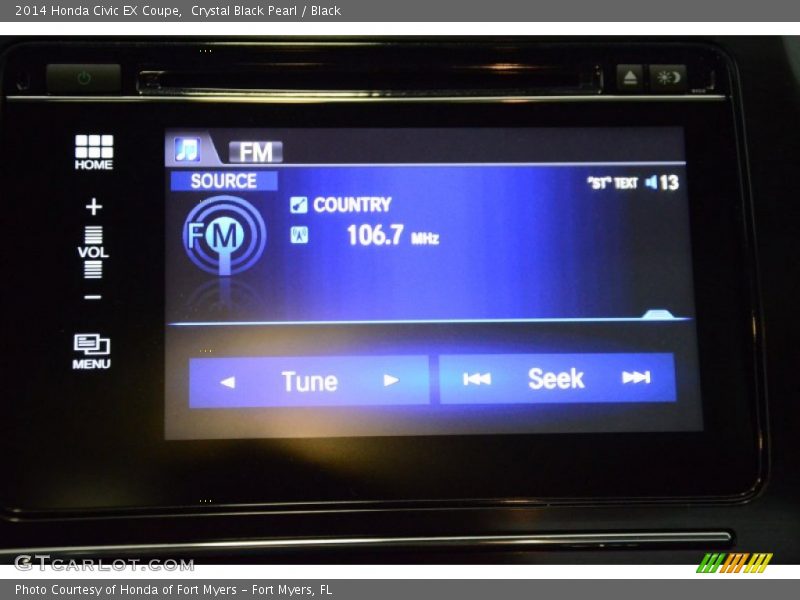 Crystal Black Pearl / Black 2014 Honda Civic EX Coupe